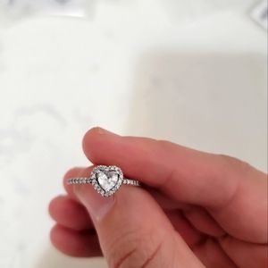 Sterling Silver Moissanite Diamond Ring